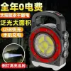 New cross-border solar portable lamp, USB charging, multi-functional powerful flashlight, outdoor fishing and camping lamp COB details Picture